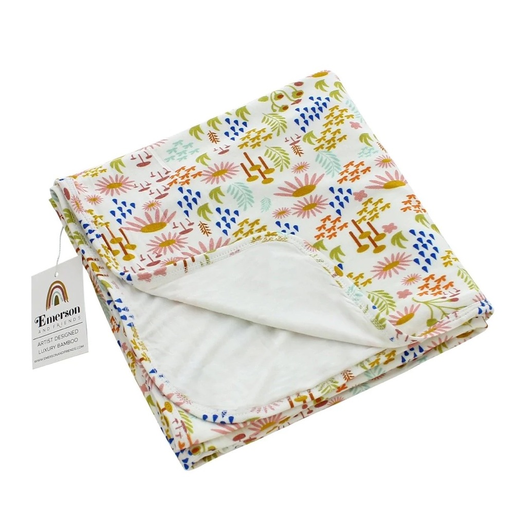 Floral bamboo Emerson and friends blanket